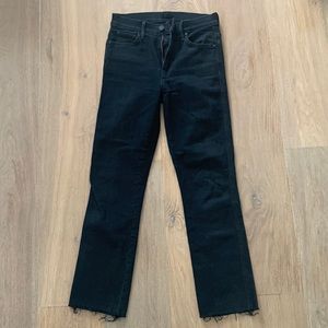 Mother black rascal ankle fray